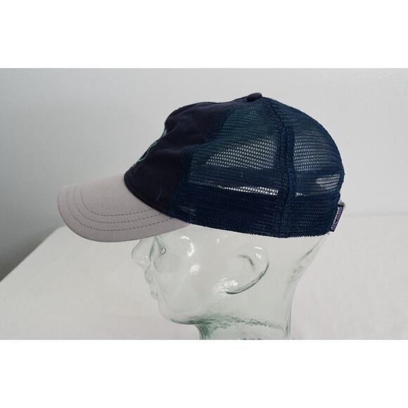 Patagonia Ventura Ca Embroidered Hat Cap Mesh Snapback Dark Blue - Picture 2 of 4